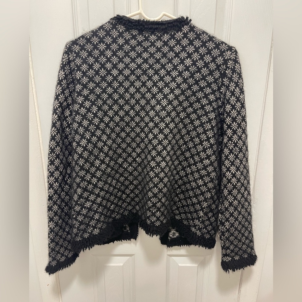 Sutton Studio Black and White Cardigan - Picture 5 of 7
